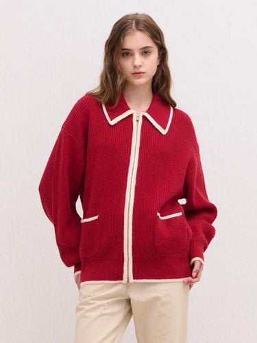 Blend Oversized Wool Cardigan [RED] - camino - Modalova