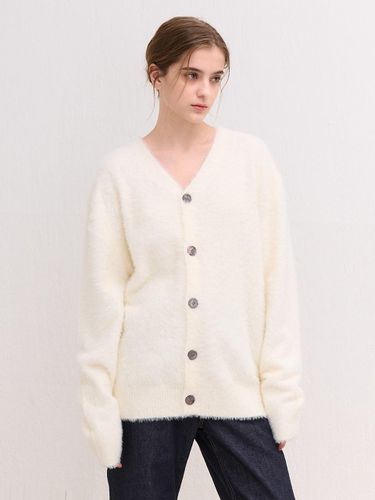 Soft Wool V-Neck Loose Fit Cardigan [Ivory] - camino - Modalova