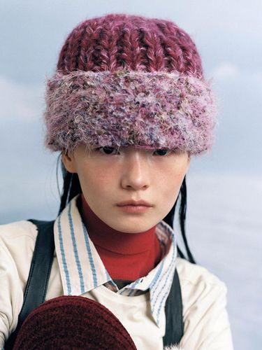 Handicraft Knit Popcorn Hat [Purple] - AWESOME NEEDS - Modalova