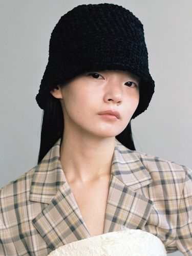 Handicraft Knit Bucket Hat [Black] - AWESOME NEEDS - Modalova