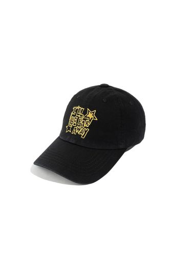 Motto Lettering Washed Vintage Cotton Cap [Black] - Kenda - Modalova