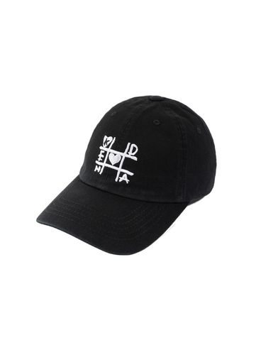 Tic-Tac-Toe Cotton Washed Cap [Black] - Kenda - Modalova