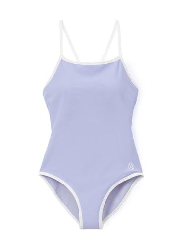 Nordic Minimalist Side Logo Swimsuit [Purple] (S002) - halden - Modalova