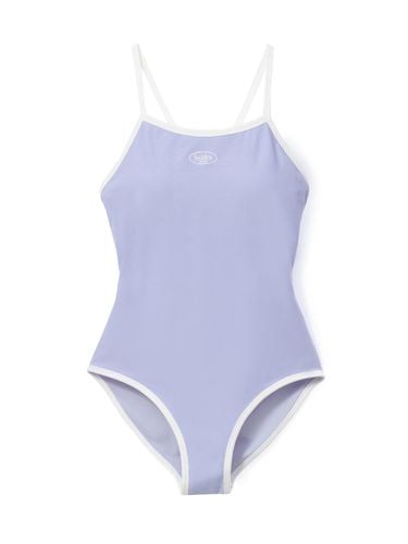 Classic One-Piece Center Logo Swimsuit [Purple] (S001) - halden - Modalova