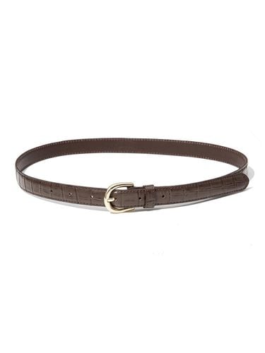 Embossed Texture Pattern Cowhide Leather Belt [] (T014) - halden - Modalova