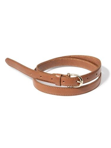 Chic Gold Bell Buckle Cowhide Leather Belt [] (T016) - halden - Modalova