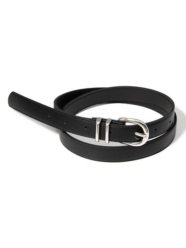 Double Loop Silver Faux Leather Belt [] (T017) - halden - Modalova