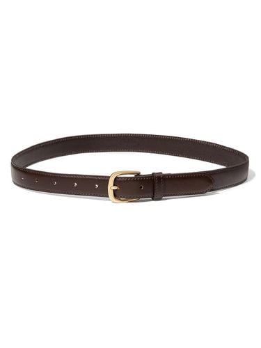 Simple Gold Premium Leather Belt [Brown] (T019) - halden - Modalova