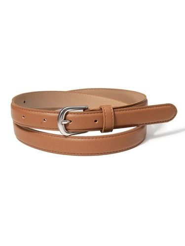 Simple Silver Metallic Slim Belt (T018_tan) - halden - Modalova