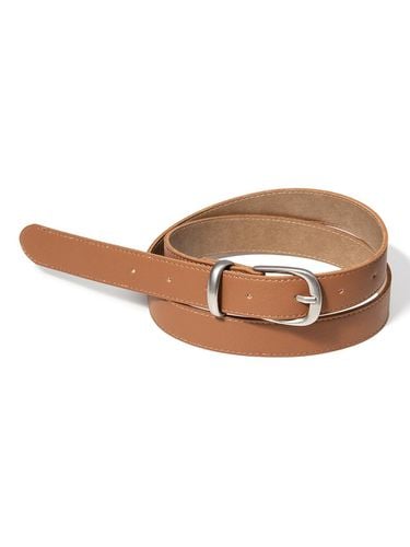 Western Basic Faux Leather Belt [Beige] (T020) - halden - Modalova