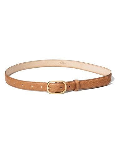 Gold Round Leather Cowhide Belt (T021_tan) - halden - Modalova