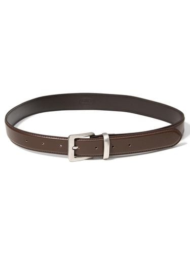 Square Vintage Silver Cowhide Leather Belt [] (T024) - halden - Modalova