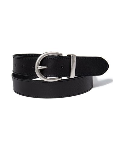 Circle Buckle Premium Cowhide Leather Belt [] (T028) - halden - Modalova