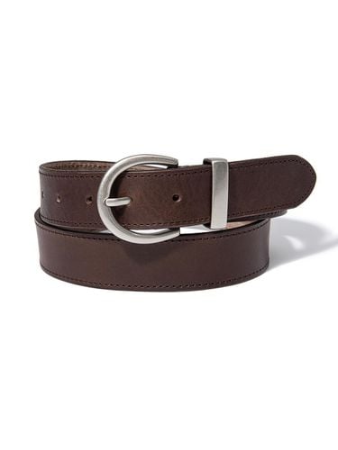 Premium Cowhide Circle Buckle Leather Belt [] (T028) - halden - Modalova