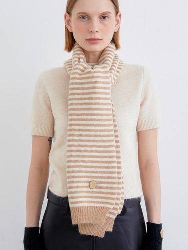 Basic Stripe Nordic Knit Muffler [] (M040) - halden - Modalova