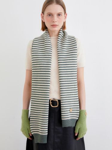 Basic Stripe Nordic Knit Muffler [] (M040) - halden - Modalova