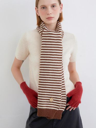 Basic Stripe Nordic Knit Muffler [] (M040) - halden - Modalova