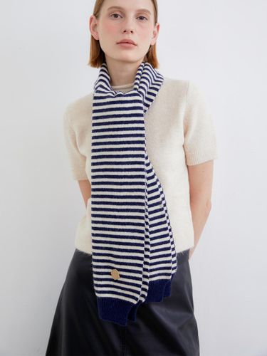 Basic Stripe Nordic Knit Muffler [] (M040) - halden - Modalova