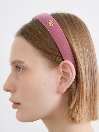 Flat Plush Velvet Hairband [Pink] (H017) - halden - Modalova