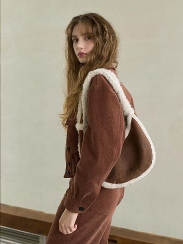 Genuine Fur Reversible Italian Hobo Bag [Brown] - MAISON246 - Modalova