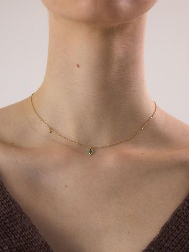 K Teardrop Emerald Gold Necklace (JG4ANN53) - JOY GRYSON - Modalova