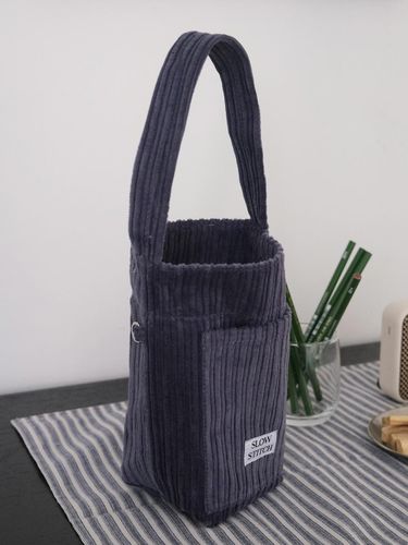 Slow Stitch Corduroy Tumbler Bag [Deep Blue] - slowstitch - Modalova