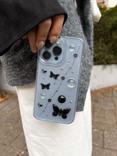 Handcrafted Butterfly Resin Phone Case - BiBiBl HOUSE - Modalova