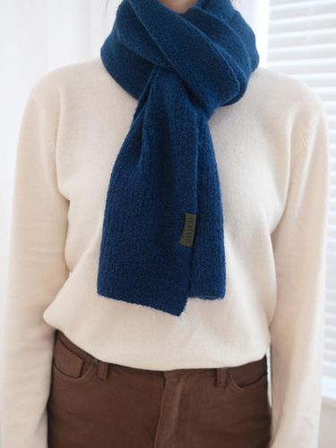 Slow-stitch Premium Wool Blend Muffler [Blue] - slowstitch - Modalova