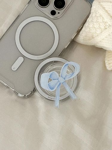 Fluffy Ribbon MagSafe Acrylic Phone Grip - mademoment - Modalova