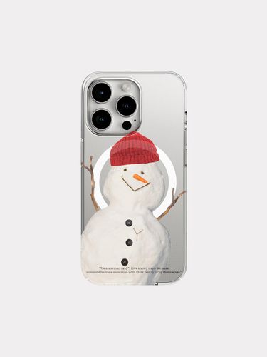 Snowman Design MagSafe Hard Phone Case - mademoment - Modalova