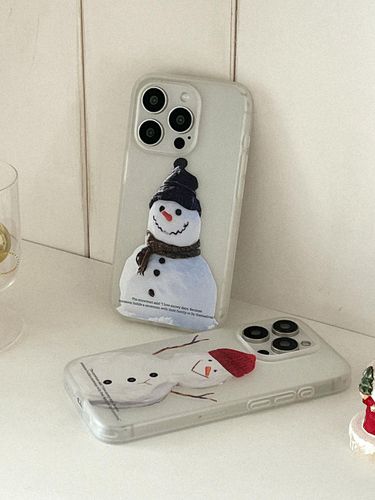 Snowman Design Semi-transparent TPU Phone Case - mademoment - Modalova