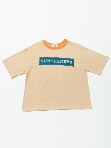 Premium Cotton Hand-stitched T-shirt [Orange] - MISU A BARBE - Modalova