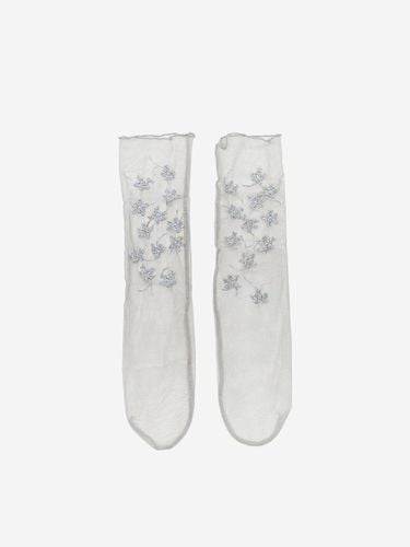 Sheer Star Embroidered Socks [] - MISU A BARBE - Modalova