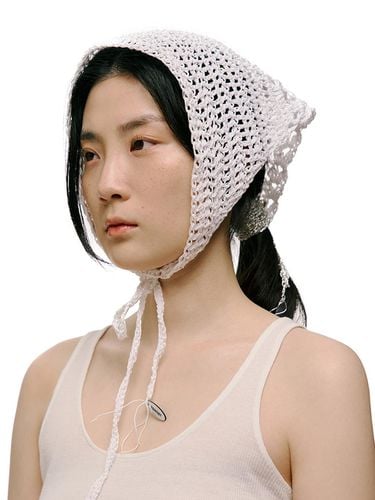 Handmade Knitted Versatile Hair Scarf [white, ] - MISU A BARBE - Modalova