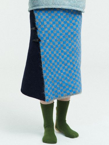 Tile Pattern Button Detail Wrap Skirt [] - MISU A BARBE - Modalova