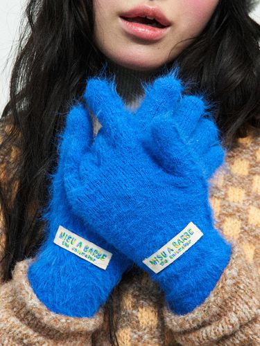 Wool Winter Monster Gloves [Blue] - MISU A BARBE - Modalova