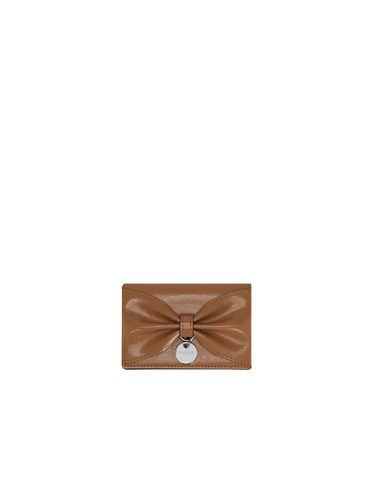 Leather Dimensional Ribbon Card Wallet [] - vunque - Modalova