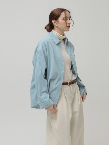 Corduroy Light Basic Cotton Shirt - KELLY DONAHUE - Modalova