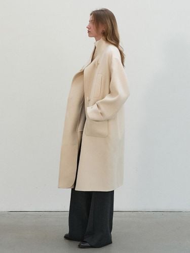 Wool High-Neck Handcrafted Duffle Coat [Beige] (AECO4D402IV) - a.t.corner - Modalova