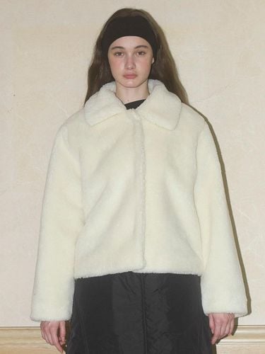 Wool Fur Short Quilted Jacket [Ivory] - SO IR - Modalova