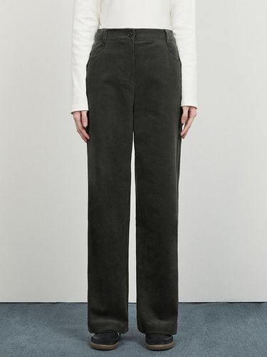 Corduroy Wide Cotton Stretch Pants (AWWSLO41910) - SISTINA - Modalova