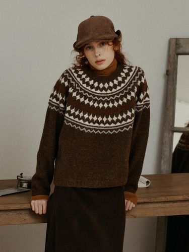 Diamond Relaxed Fit Knit Sweater [BROWN] - Proud Mary - Modalova