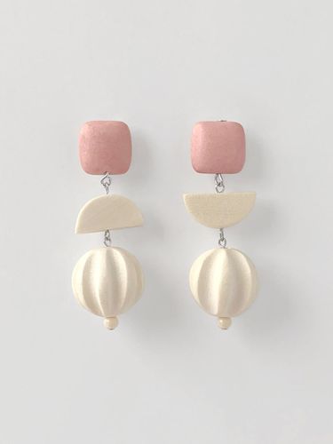 Lightweight Statement Wood Ball Earrings [] - FANTASTIC PLANET - Modalova