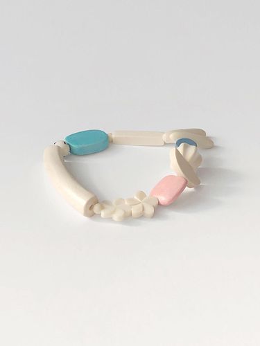 Pastel Natural Wood Elastic Bracelet - FANTASTIC PLANET - Modalova