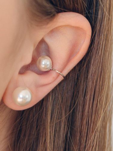 Line Pearl Adjustable Nickel-free Earcuff [2colors] - FANTASTIC PLANET - Modalova