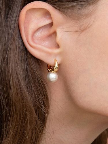 Mm Pearl Gold-plated One-touch Earrings - FANTASTIC PLANET - Modalova