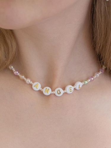 Gold-Plated Pearl Initial Bubble Necklace - FANTASTIC PLANET - Modalova