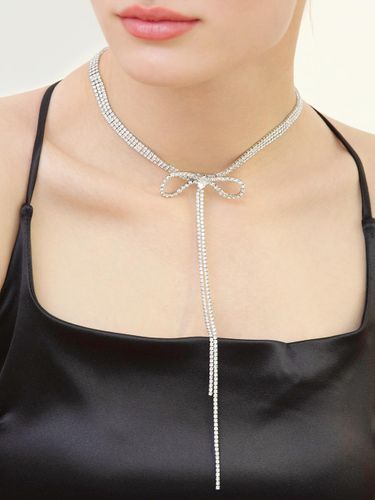 Cubic Zirconia Ribbon Necklace - FANTASTIC PLANET - Modalova