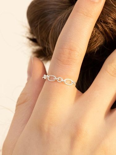 Sterling Adjustable Link Chain Ring - FANTASTIC PLANET - Modalova