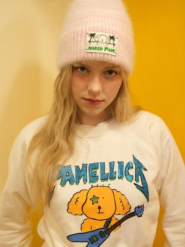 Wool Acrylic Label Beanie [PINK] - THE ASHLYNN - Modalova